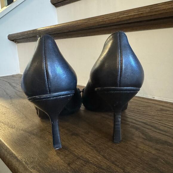 Gucci Black Leather Pumps Horsebit Pointed Toe Size 36C - Picture 3 of 14